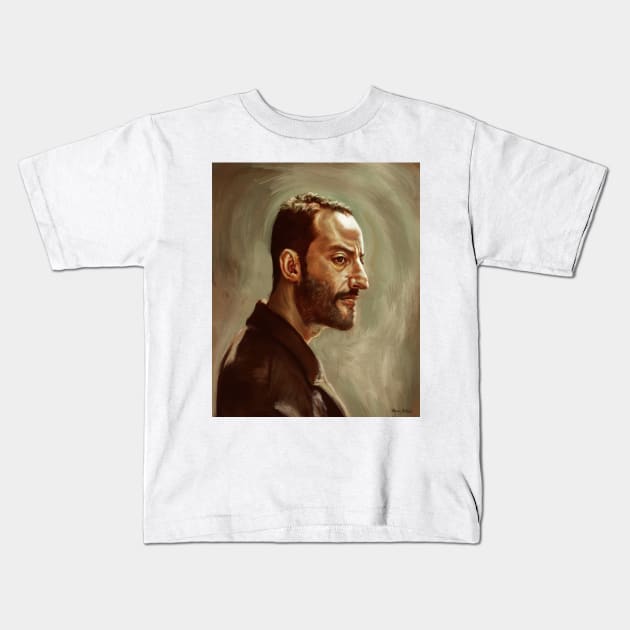 Leon portrait Kids T-Shirt by Artofokan